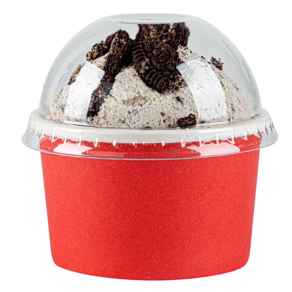 Coppetta Round Clear Plastic To Go Cup Dome Lid - Fits 3 oz - 50 count box