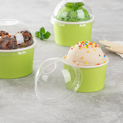 Coppetta Round Clear Plastic To Go Cup Dome Lid - Fits 3 oz - 50 count box