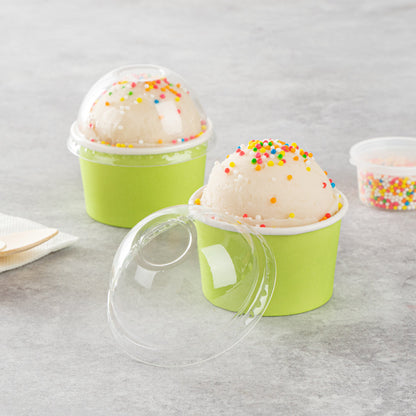 Coppetta Round Clear Plastic To Go Cup Dome Lid - Fits 3 oz - 200 count box