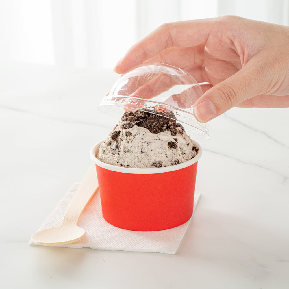 Coppetta Round Clear Plastic To Go Cup Dome Lid - Fits 3 oz - 200 count box