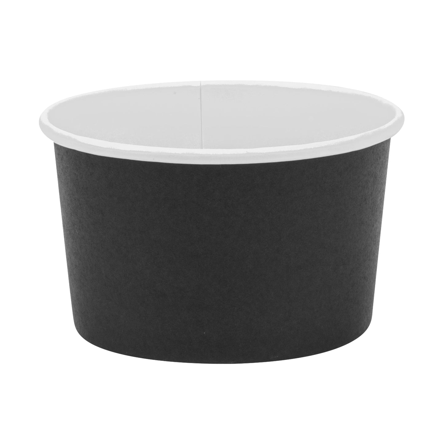 Coppetta 5 oz Round Black Paper To Go Cup - 3 1/4" x 3 1/4" x 2" - 200 count box