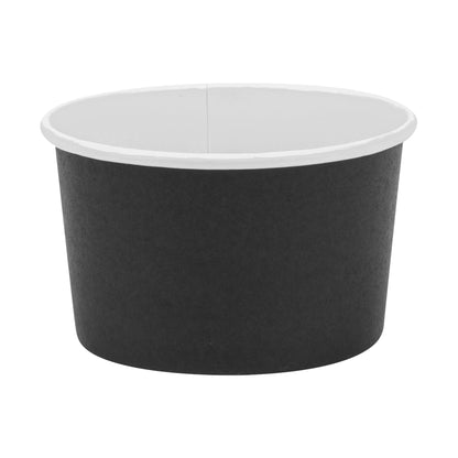 Coppetta 5 oz Round Black Paper To Go Cup - 3 1/4" x 3 1/4" x 2" - 200 count box