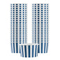 Coppetta 5 oz Round Blue and White Stripe Paper To Go Cup - 3 1/4" x 3 1/4" x 2" - 50 count box