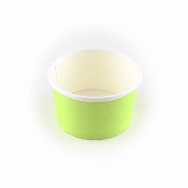 Coppetta 5 oz Round Eco Green Paper To Go Cup - 3 1/4" x 3 1/4" x 2" - 50 count box