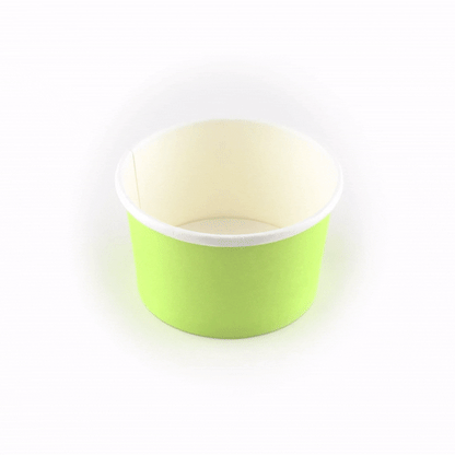 Coppetta 5 oz Round Eco Green Paper To Go Cup - 3 1/4" x 3 1/4" x 2" - 50 count box