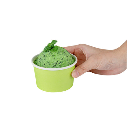Coppetta 5 oz Round Eco Green Paper To Go Cup - 3 1/4" x 3 1/4" x 2" - 200 count box