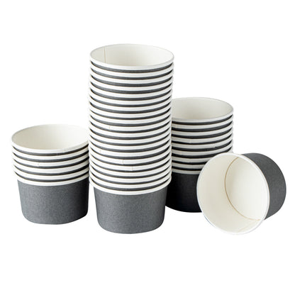 Coppetta 5 oz Round Gray Paper To Go Cup - 3 1/4" x 3 1/4" x 2" - 50 count box