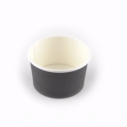 Coppetta 5 oz Round Gray Paper To Go Cup - 3 1/4" x 3 1/4" x 2" - 50 count box