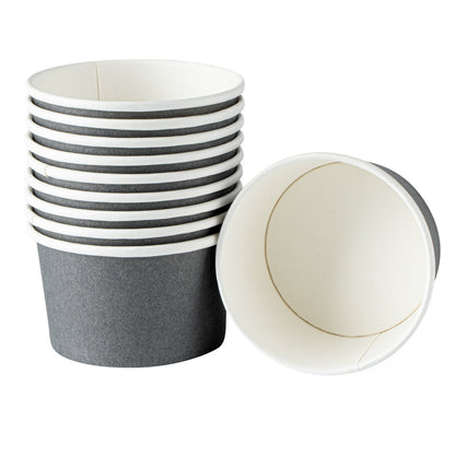 Coppetta 5 oz Round Gray Paper To Go Cup - 3 1/4" x 3 1/4" x 2" - 50 count box