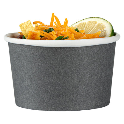 Coppetta 5 oz Round Gray Paper To Go Cup - 3 1/4" x 3 1/4" x 2" - 200 count box