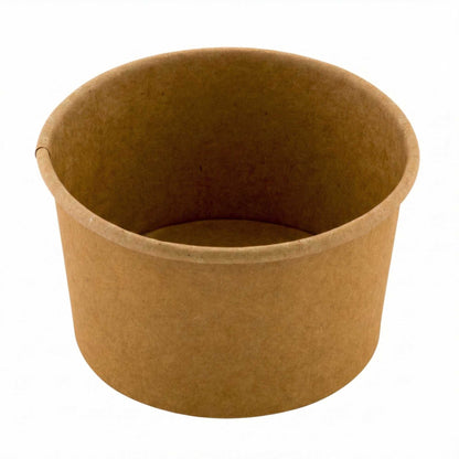Coppetta 5 oz Round Kraft Paper To Go Cup - 3 1/4" x 3 1/4" x 2" - 50 count box