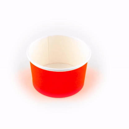 Coppetta 5 oz Round Red Paper To Go Cup - 3 1/4" x 3 1/4" x 2" - 50 count box