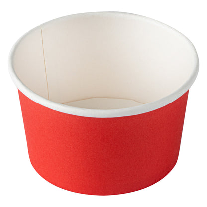 Coppetta 5 oz Round Red Paper To Go Cup - 3 1/4" x 3 1/4" x 2" - 50 count box