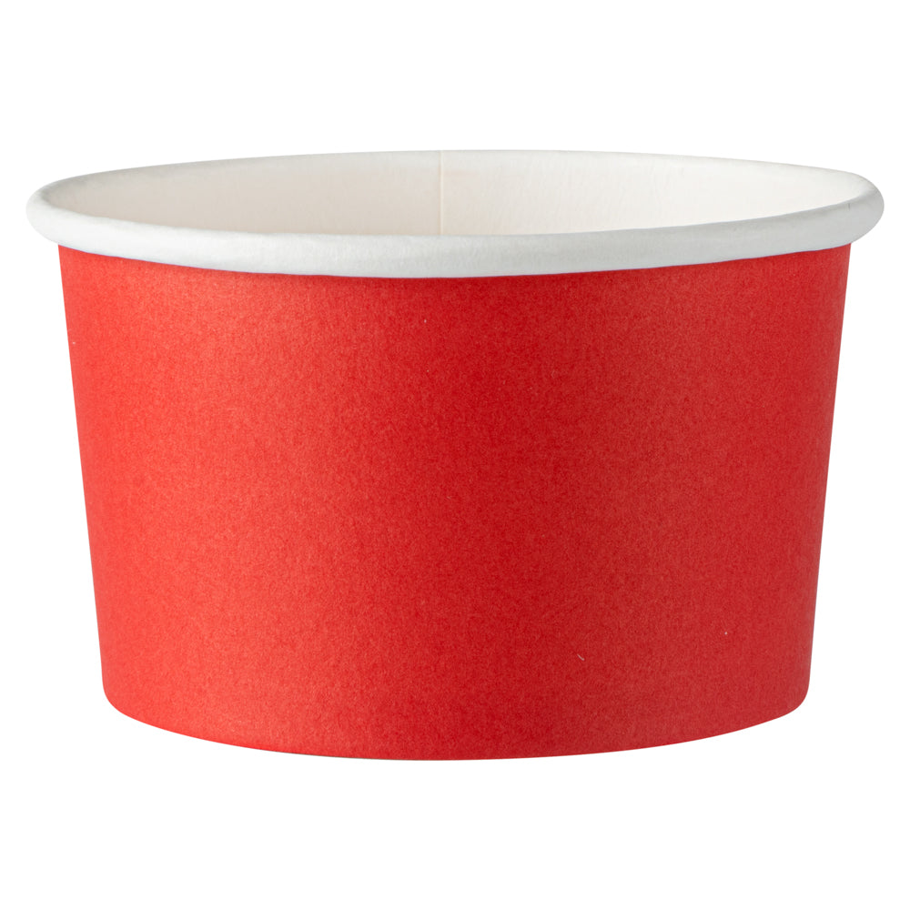 Coppetta 5 oz Round Red Paper To Go Cup - 3 1/4" x 3 1/4" x 2" - 50 count box