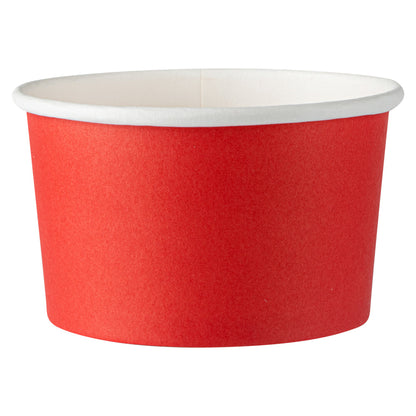 Coppetta 5 oz Round Red Paper To Go Cup - 3 1/4" x 3 1/4" x 2" - 50 count box