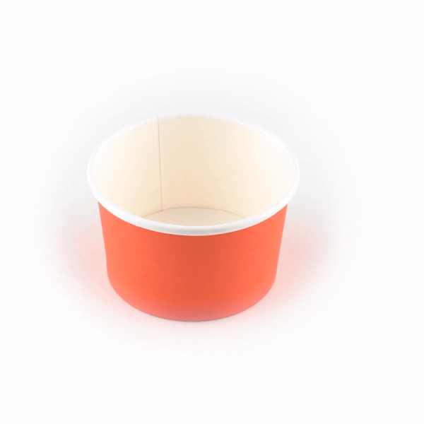 Coppetta 5 oz Round Tangerine Orange Paper To Go Cup - 3 1/4" x 3 1/4" x 2" - 200 count box