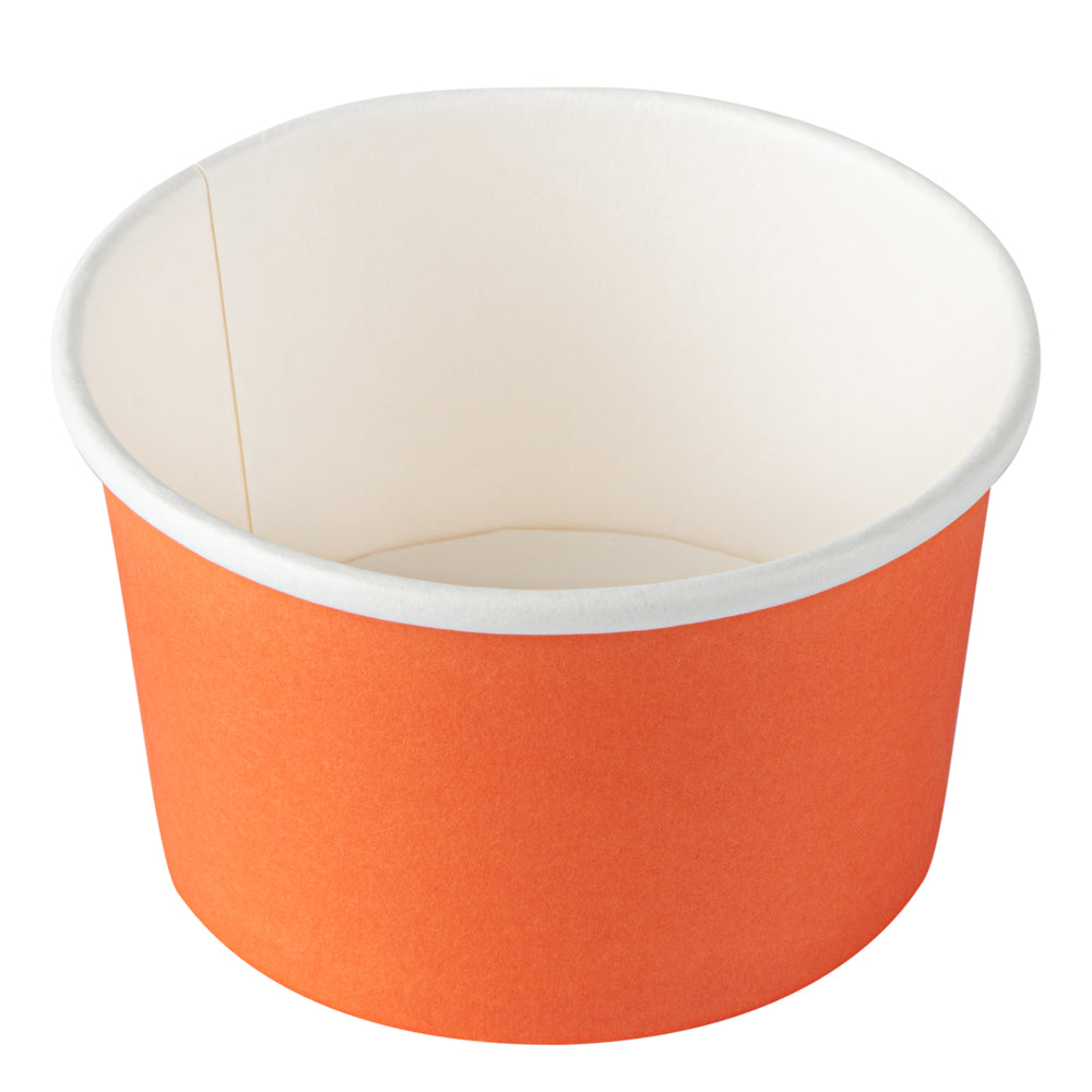 Coppetta 5 oz Round Tangerine Orange Paper To Go Cup - 3 1/4" x 3 1/4" x 2" - 200 count box