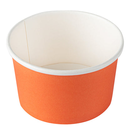 Coppetta 5 oz Round Tangerine Orange Paper To Go Cup - 3 1/4" x 3 1/4" x 2" - 200 count box
