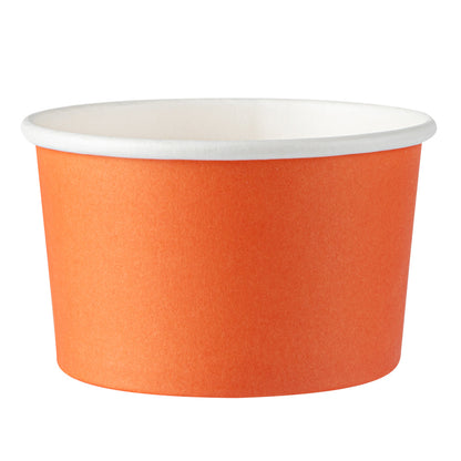 Coppetta 5 oz Round Tangerine Orange Paper To Go Cup - 3 1/4" x 3 1/4" x 2" - 200 count box