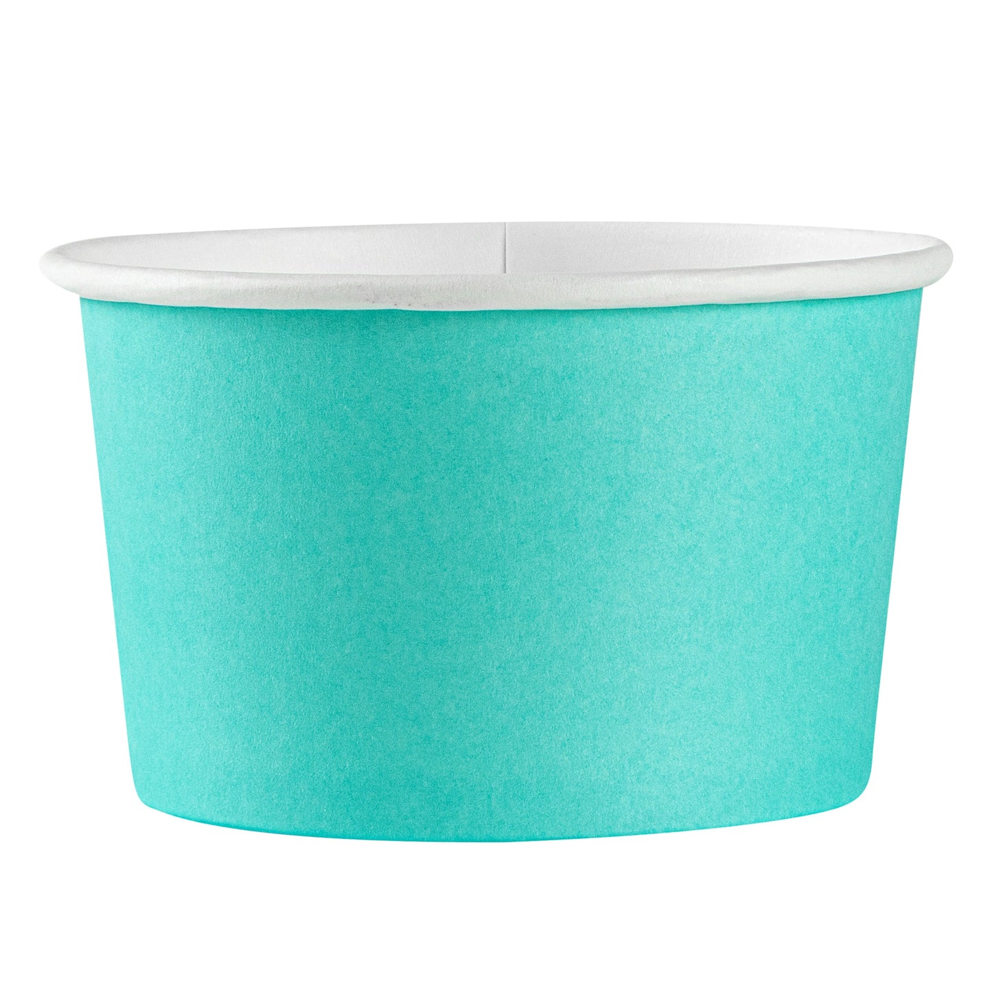 Coppetta 5 oz Round Turquoise Paper To Go Cup - 3 1/4" x 3 1/4" x 2" - 50 count box