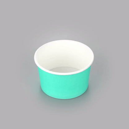 Coppetta 5 oz Round Turquoise Paper To Go Cup - 3 1/4" x 3 1/4" x 2" - 200 count box