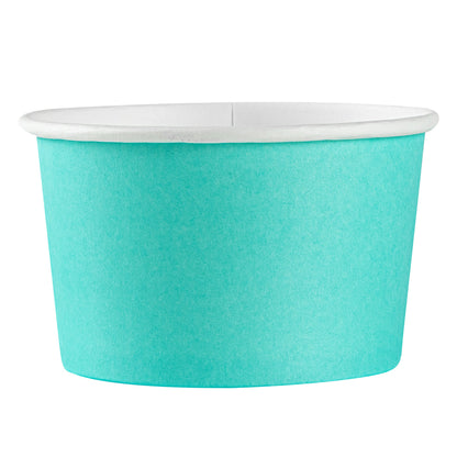 Coppetta 5 oz Round Turquoise Paper To Go Cup - 3 1/4" x 3 1/4" x 2" - 200 count box