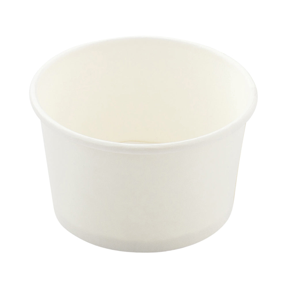 Coppetta 5 oz Round White Paper To Go Cup - 3 1/4" x 3 1/4" x 2" - 50 count box