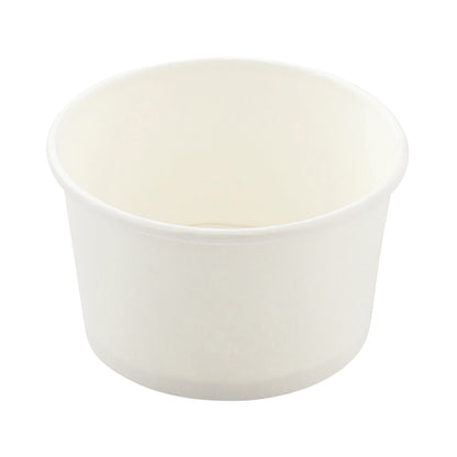 Coppetta 5 oz Round White Paper To Go Cup - 3 1/4" x 3 1/4" x 2" - 50 count box