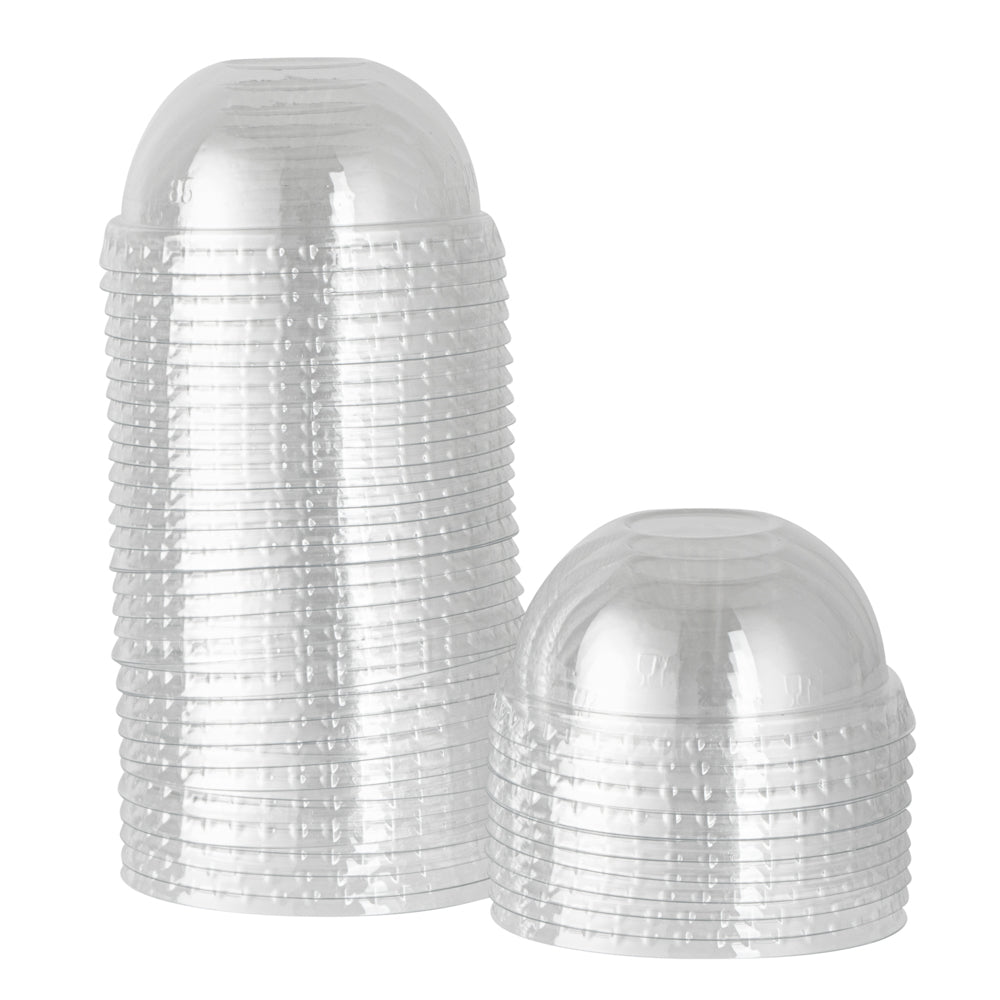 Coppetta Round Clear Plastic To Go Cup Dome Lid - Fits 5 oz - 50 count box