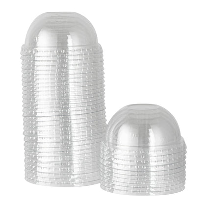 Coppetta Round Clear Plastic To Go Cup Dome Lid - Fits 5 oz - 50 count box