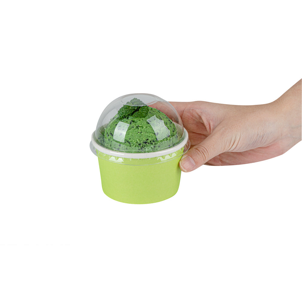 Coppetta Round Clear Plastic To Go Cup Dome Lid - Fits 5 oz - 50 count box