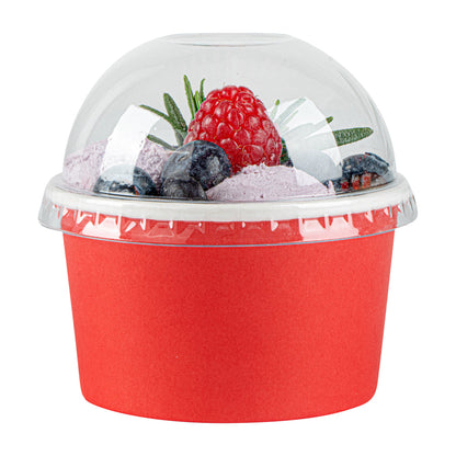 Coppetta Round Clear Plastic To Go Cup Dome Lid - Fits 5 oz - 50 count box