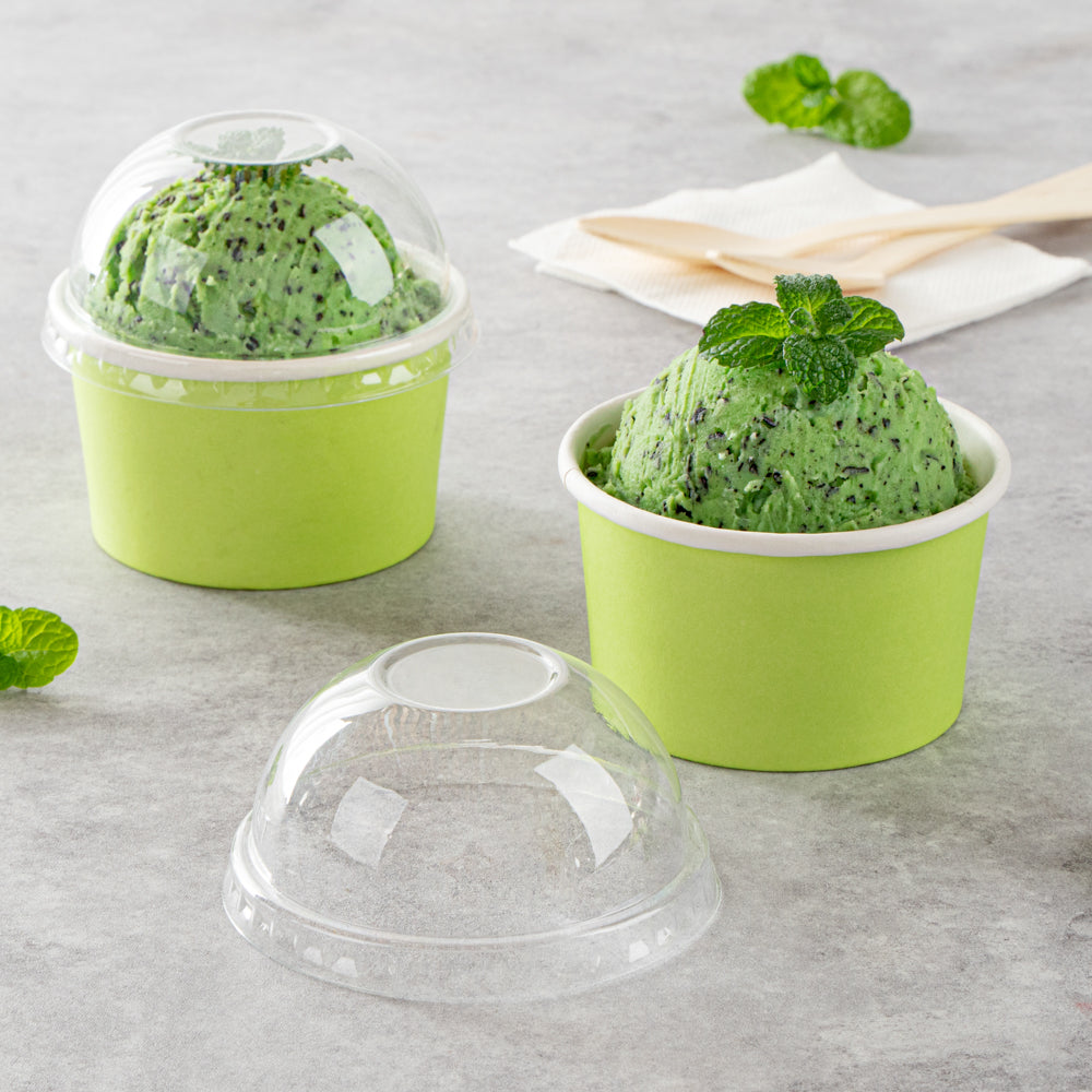 Coppetta Round Clear Plastic To Go Cup Dome Lid - Fits 5 oz - 50 count box
