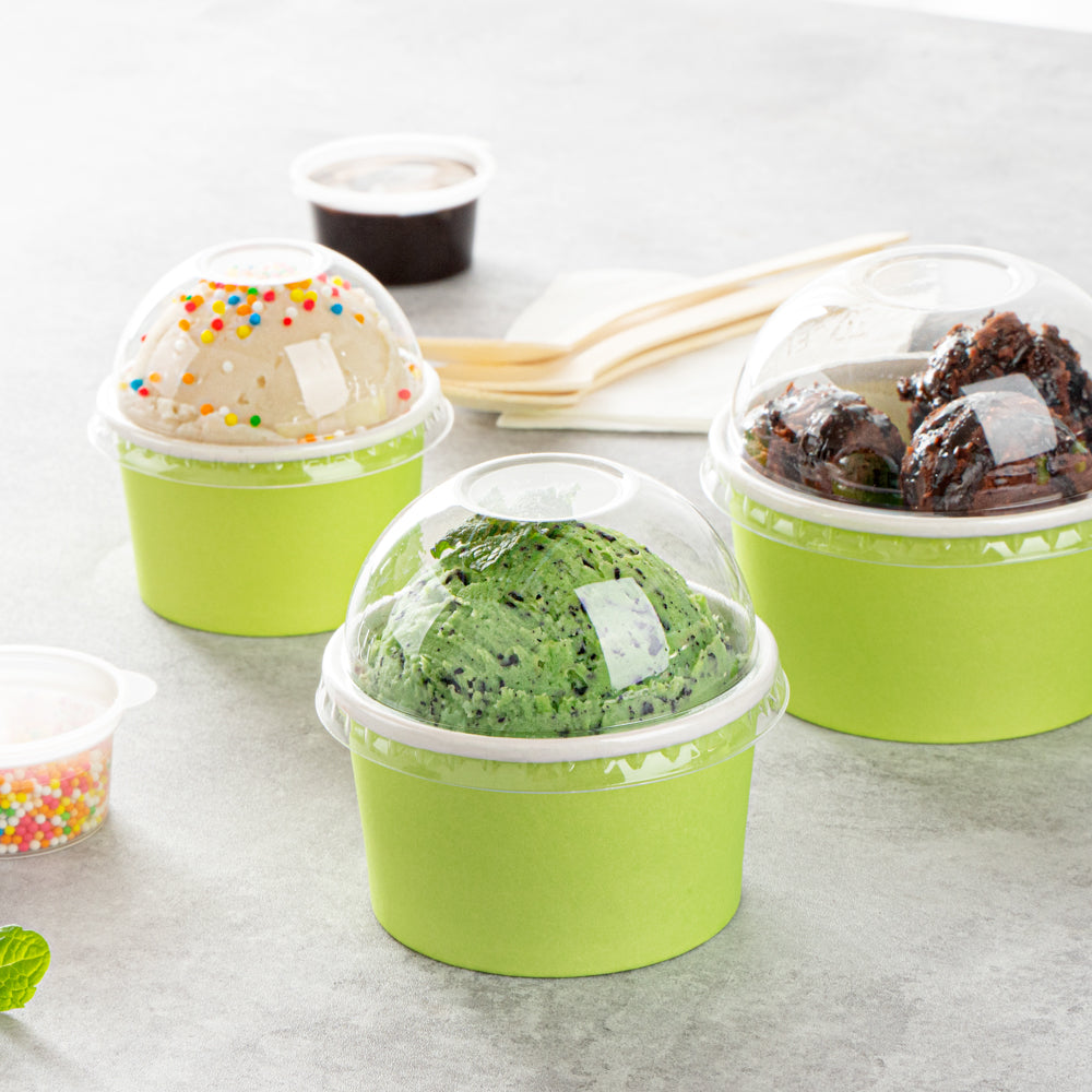 Coppetta Round Clear Plastic To Go Cup Dome Lid - Fits 5 oz - 200 count box