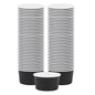 Coppetta 8 oz Round Black Paper To Go Cup - 3 3/4" x 3 3/4" x 2 1/4" - 50 count box