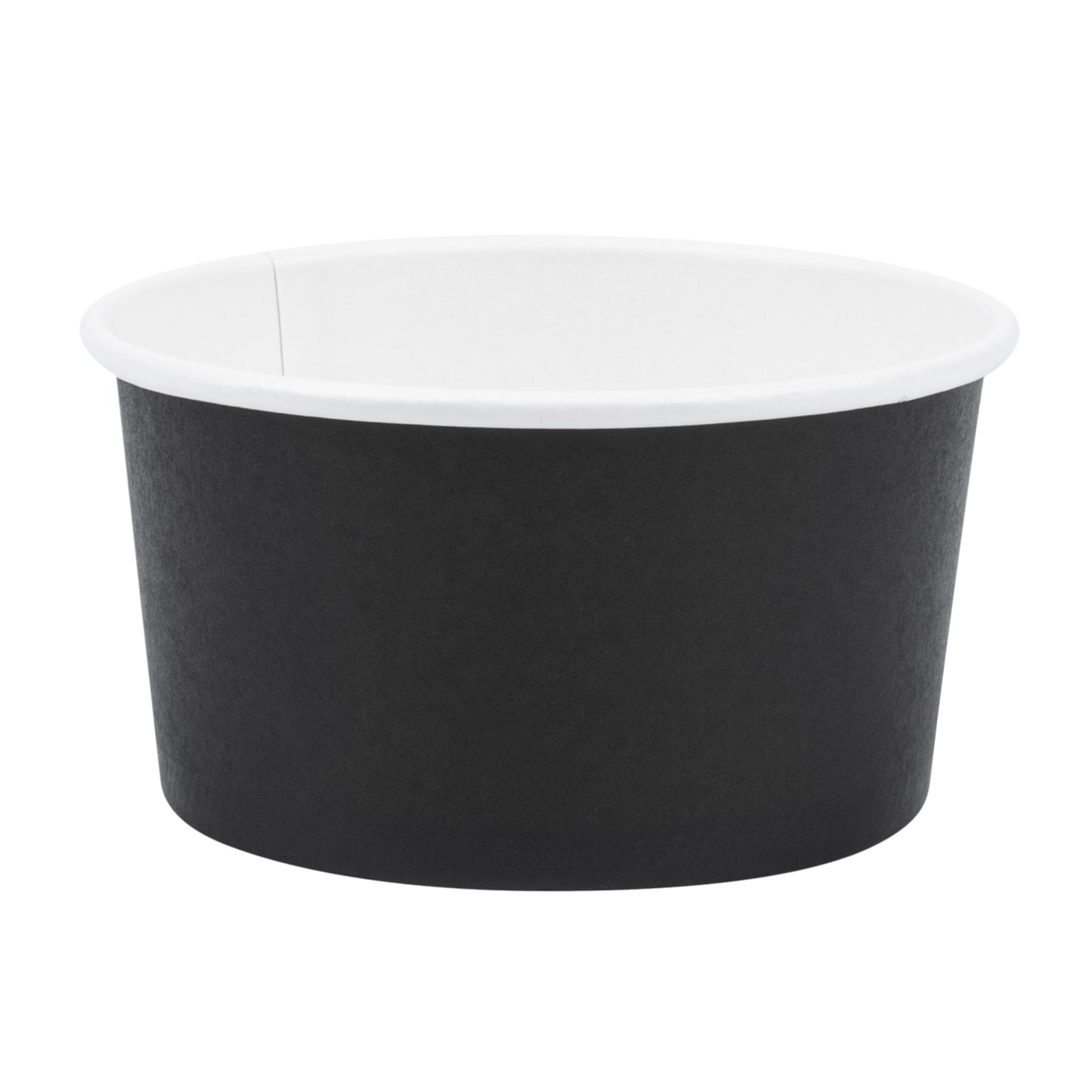 Coppetta 8 oz Round Black Paper To Go Cup - 3 3/4" x 3 3/4" x 2 1/4" - 50 count box