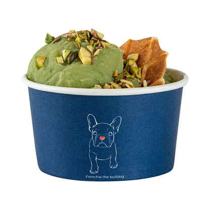Coppetta 8 oz Round Frenchie Paper To Go Cup - 3 3/4" x 3 3/4" x 2 1/4" - 200 count box