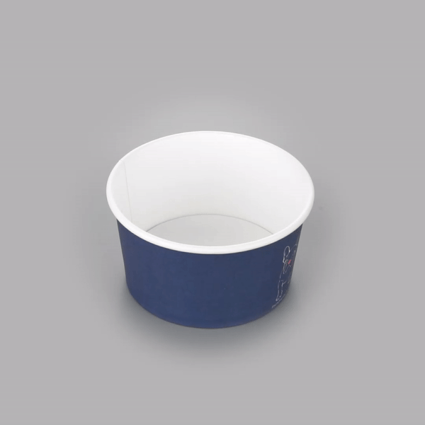Coppetta 8 oz Round Frenchie Paper To Go Cup - 3 3/4" x 3 3/4" x 2 1/4" - 200 count box