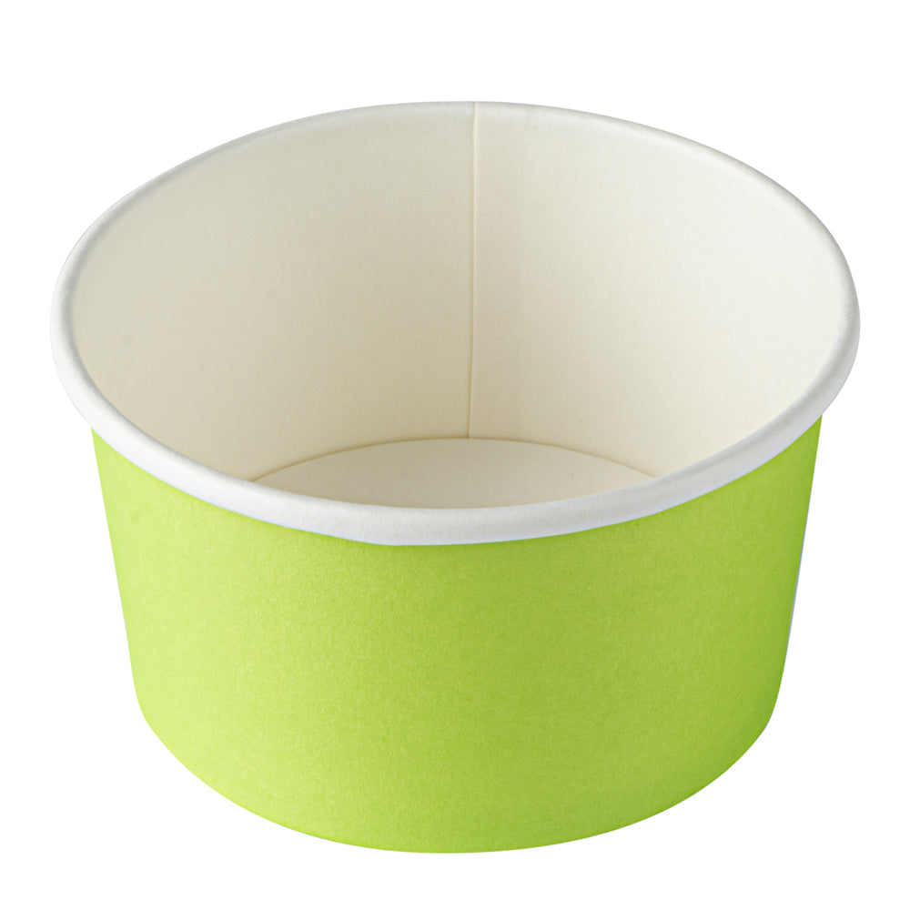 Coppetta 8 oz Round Eco Green Paper To Go Cup - 3 3/4" x 3 3/4" x 2 1/4" - 50 count box