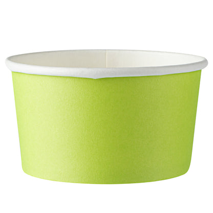 Coppetta 8 oz Round Eco Green Paper To Go Cup - 3 3/4" x 3 3/4" x 2 1/4" - 50 count box