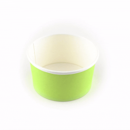 Coppetta 8 oz Round Eco Green Paper To Go Cup - 3 3/4" x 3 3/4" x 2 1/4" - 200 count box