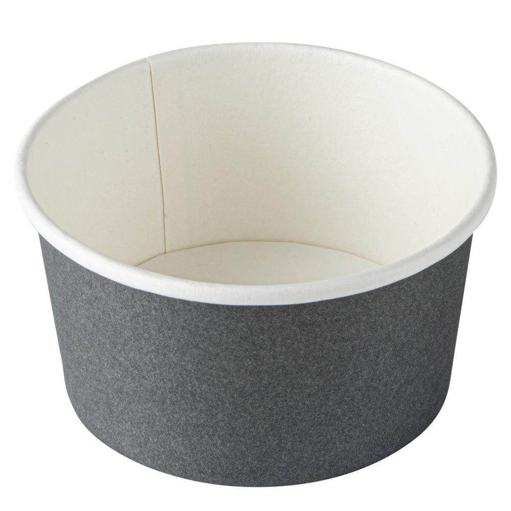 Coppetta 8 oz Round Gray Paper To Go Cup - 3 3/4" x 3 3/4" x 2 1/4" - 50 count box