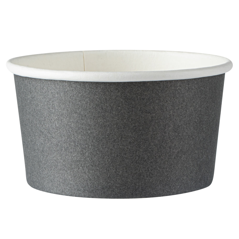 Coppetta 8 oz Round Gray Paper To Go Cup - 3 3/4" x 3 3/4" x 2 1/4" - 50 count box