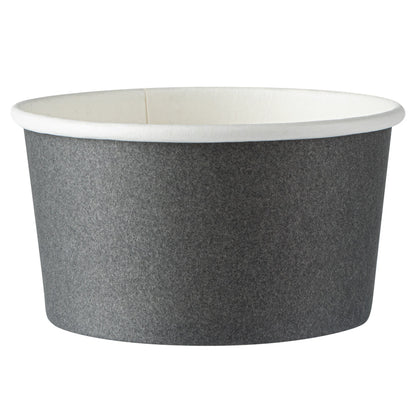 Coppetta 8 oz Round Gray Paper To Go Cup - 3 3/4" x 3 3/4" x 2 1/4" - 50 count box