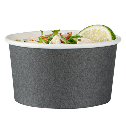 Coppetta 8 oz Round Gray Paper To Go Cup - 3 3/4" x 3 3/4" x 2 1/4" - 200 count box
