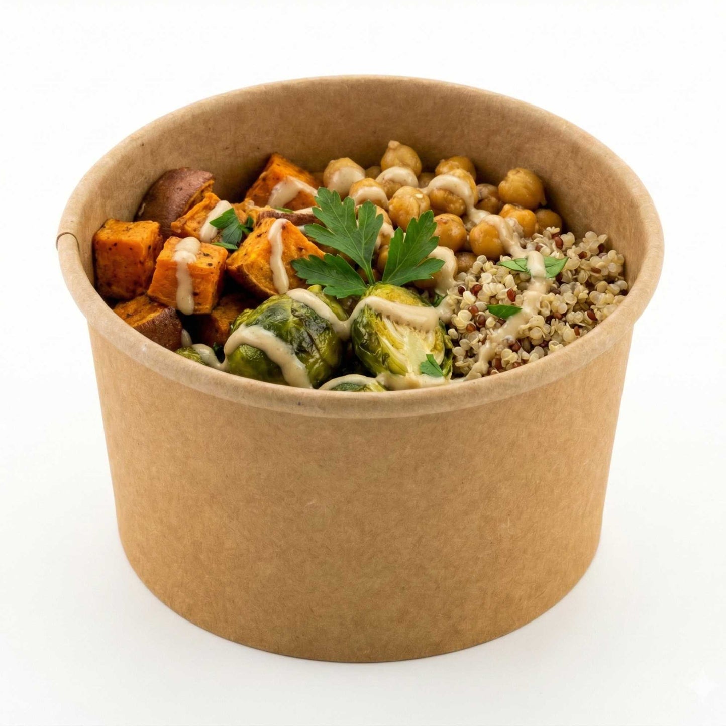 Coppetta 8 oz Round Kraft Paper To Go Cup - 3 3/4" x 3 3/4" x 2 1/4" - 50 count box