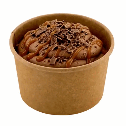 Coppetta 8 oz Round Kraft Paper To Go Cup - 3 3/4" x 3 3/4" x 2 1/4" - 50 count box