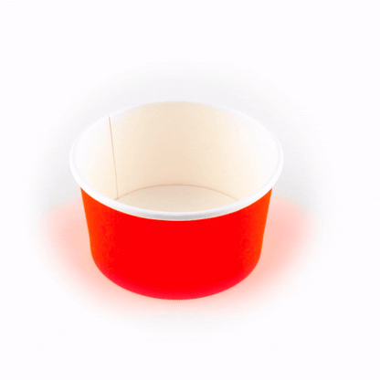 Coppetta 8 oz Round Red Paper To Go Cup - 3 3/4" x 3 3/4" x 2 1/4" - 50 count box