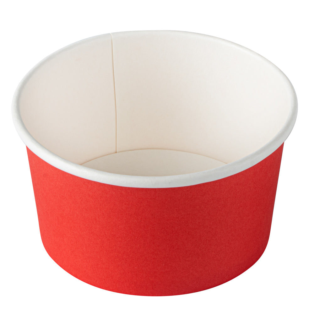 Coppetta 8 oz Round Red Paper To Go Cup - 3 3/4" x 3 3/4" x 2 1/4" - 50 count box