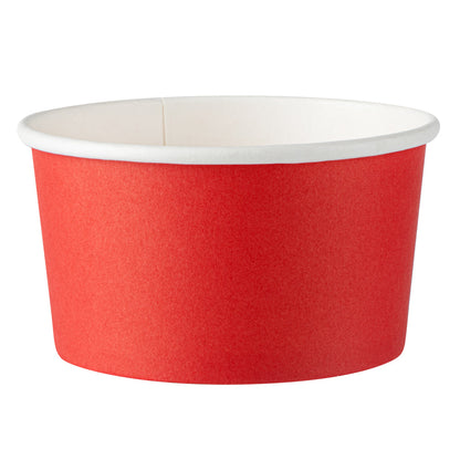 Coppetta 8 oz Round Red Paper To Go Cup - 3 3/4" x 3 3/4" x 2 1/4" - 200 count box